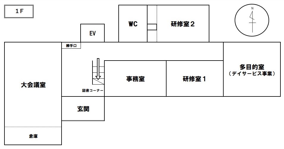 ふれあいセンター1階の間取り図