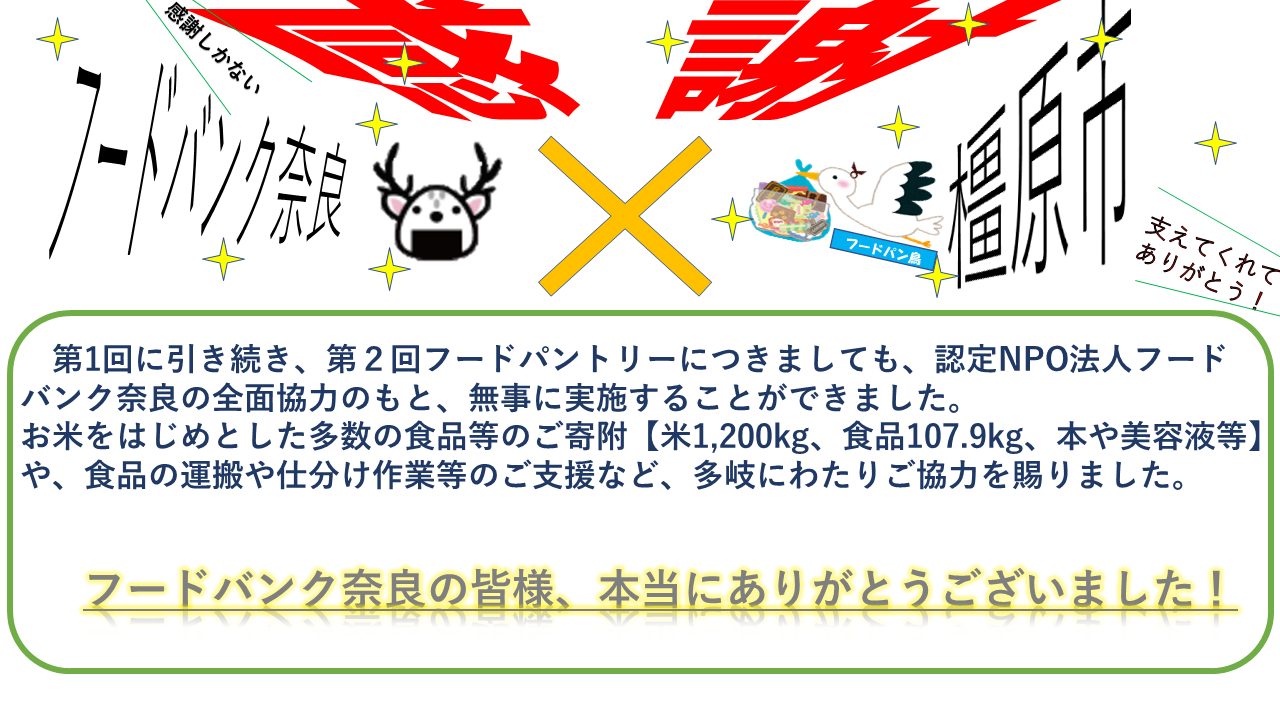 第2回フードパントリーお礼