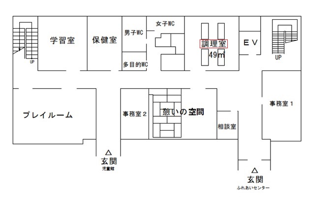 飛騨コミュニティセンターの1階フロア案内図