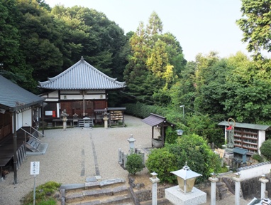 寺の境内全景が見えるやや上空からの写真