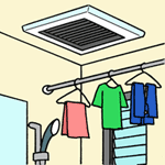 浴室用電気乾燥機のイラスト