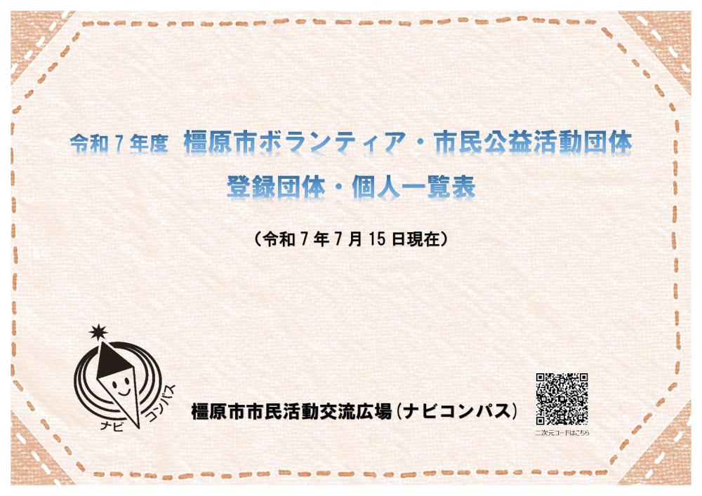R7登録団体・個人一覧表