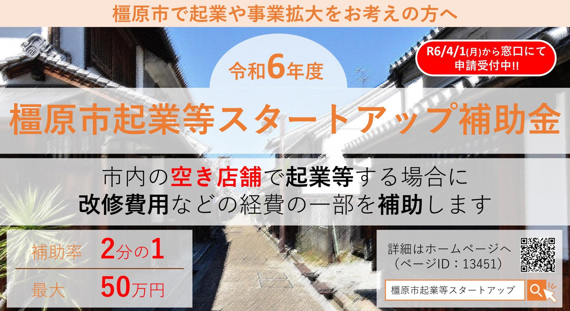 令和6年度起業等スタートアップ補助金チラシ