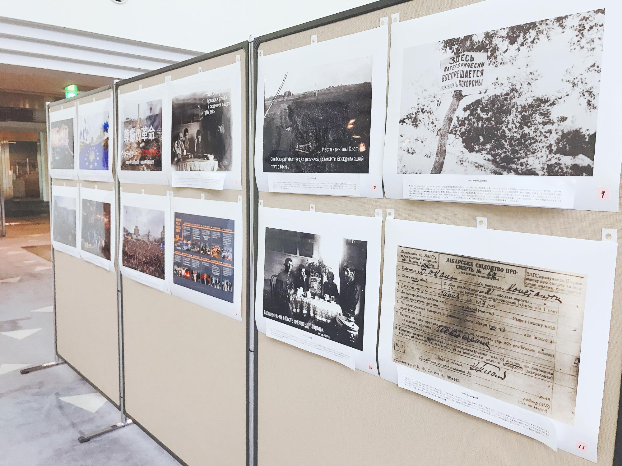 写真がパネルに貼られた写真展の様子の写真