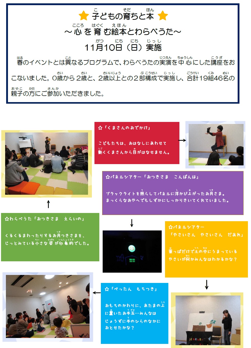 子どもの育ちと本のチラシ