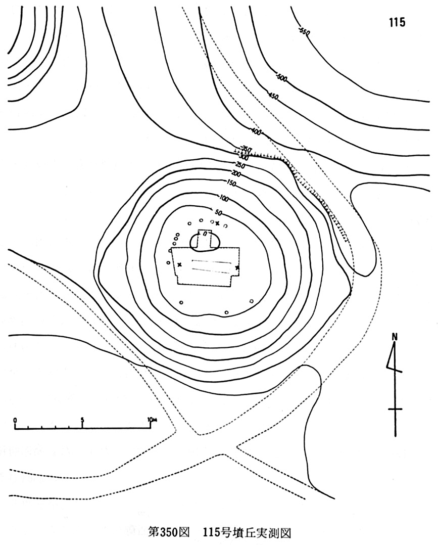 第350図115号墳丘実測図