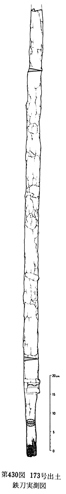 第430図173号出土鉄刀実測図
