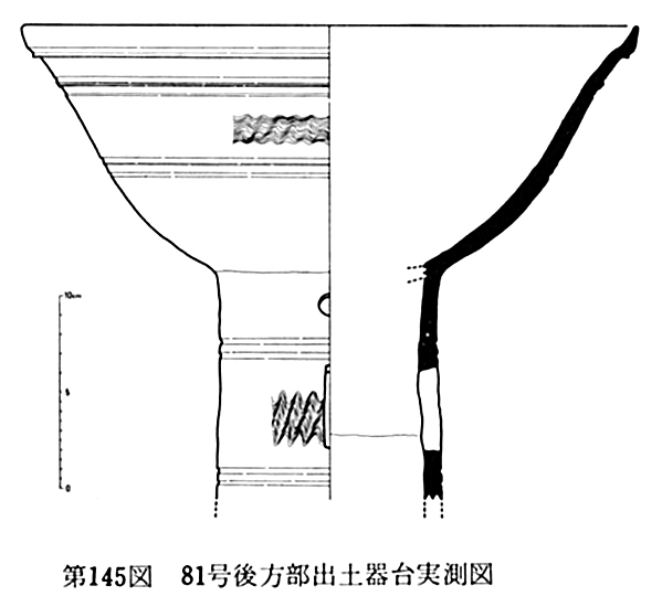 第145図81号後方部出土器台実測図