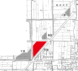 調査トレンチの周辺の地図