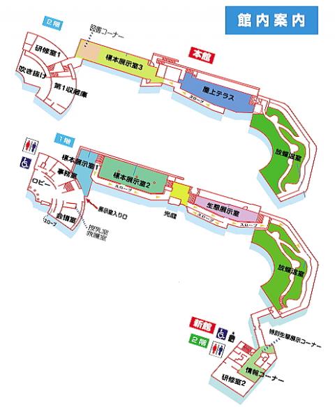 昆虫館案内図