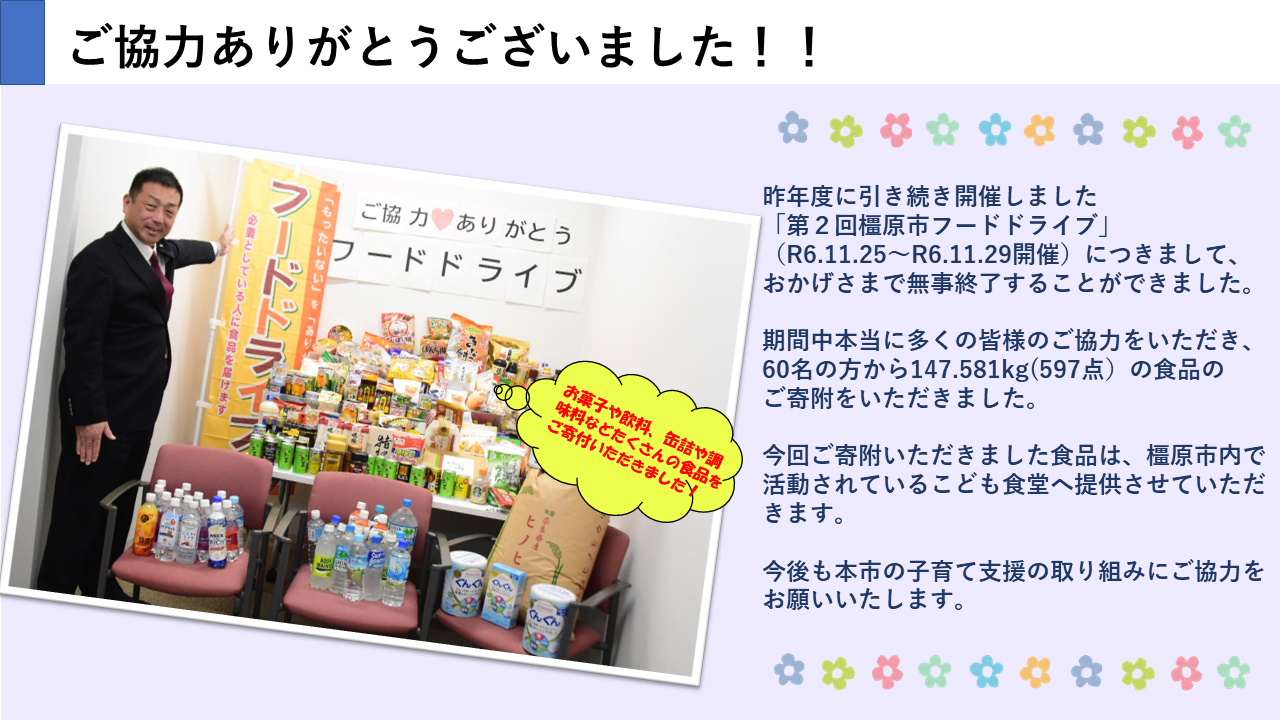 第2回フードドライブお礼