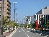 晴天の中八木駅北都市計画道路が写っている写真