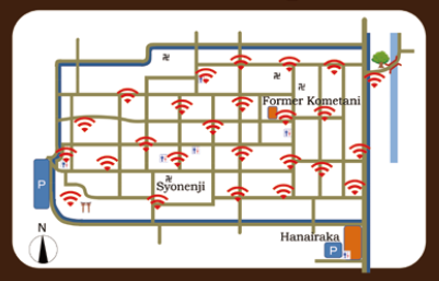 今井町wifiサービスエリアの地図