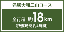 名勝大和三山コース 全行程約18キロメートル（所要時間約4時間）