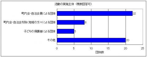 活動の実施主体のグラフ