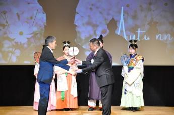 バトン伝達式の様子