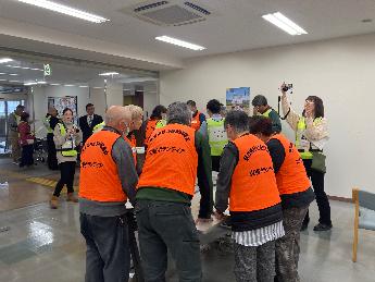 災害ボランティアセンター設置・運営訓練の様子