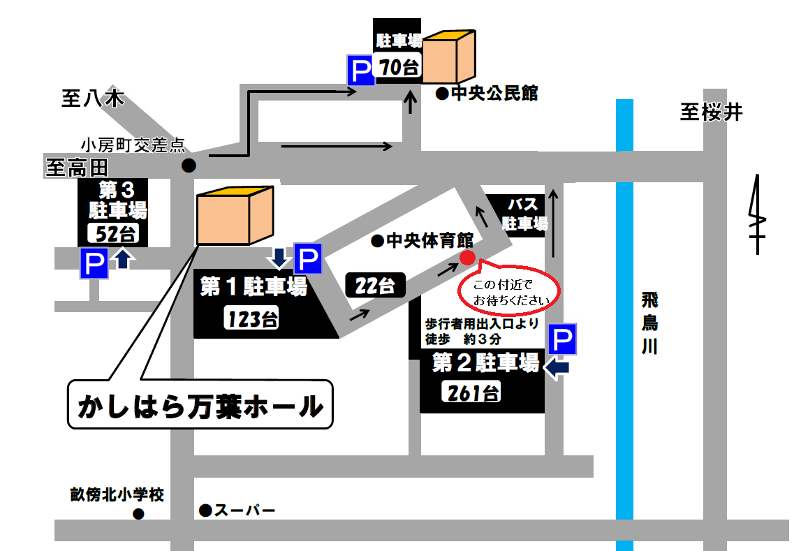 中央体育館建て替え中の受け渡し変更