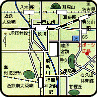 橿原万葉の丘スポーツ広場の地図の画像