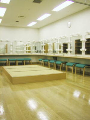 かしはら万葉ホールの1・2階の楽屋の様子を写した写真