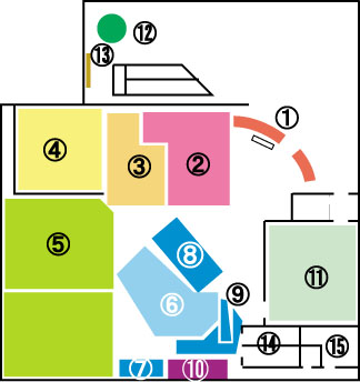 こども科学館の館内案内の図