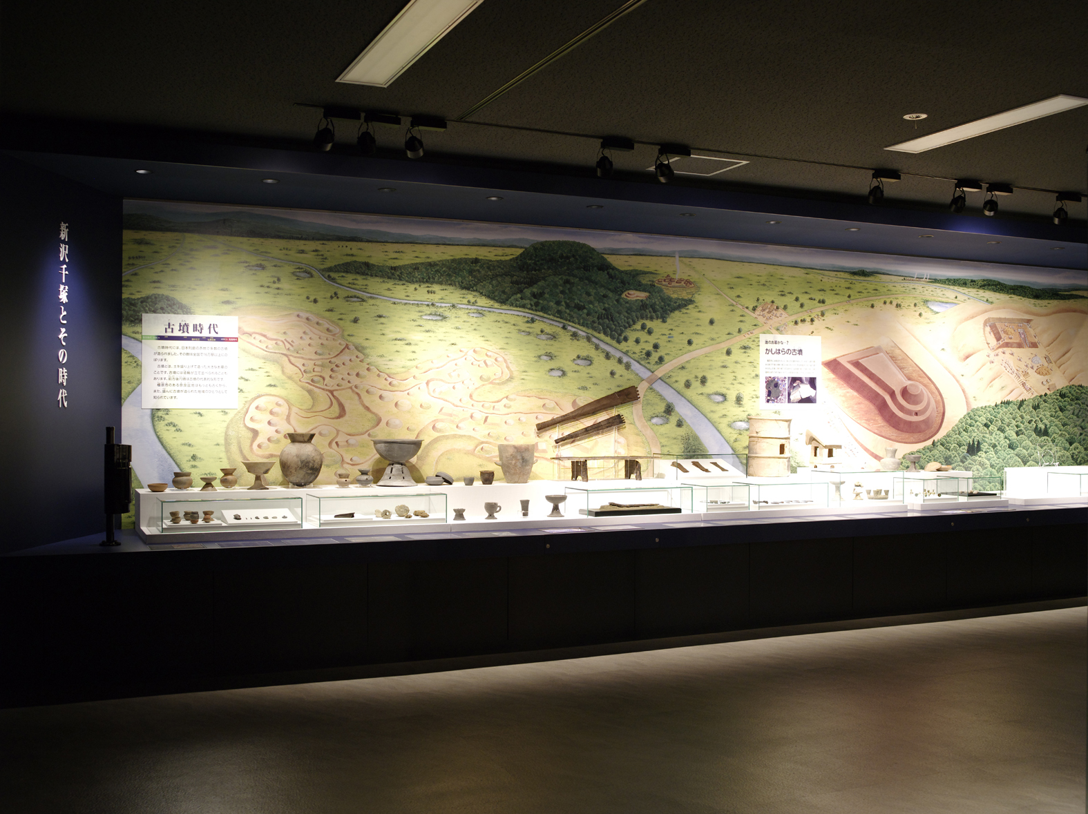 橿原市の新沢千塚と古墳時代の展示エリアの写真